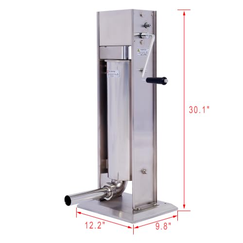 Stainless Steel Vertical Sausage Stuffer 15LB C1571