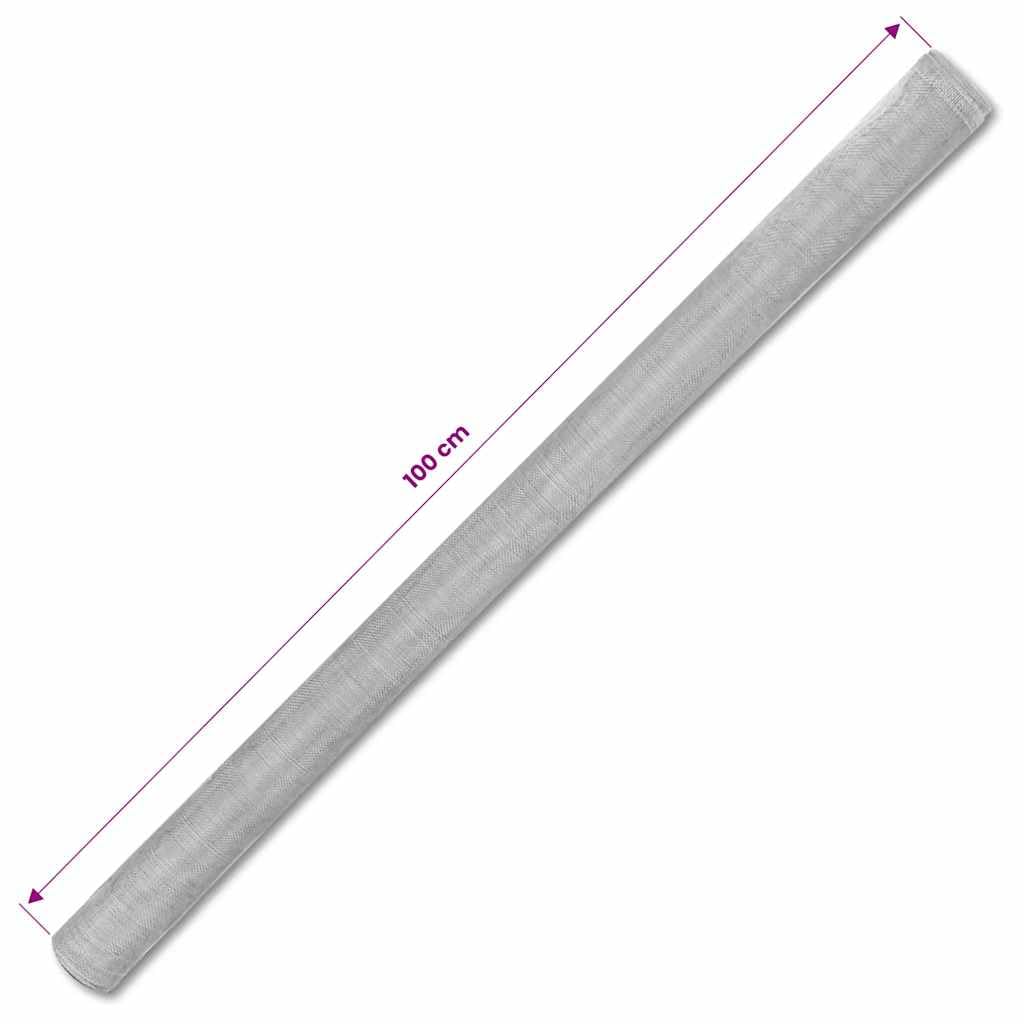 Aluminum Mesh Screen 39.4x196.9 Inches Silver S533311