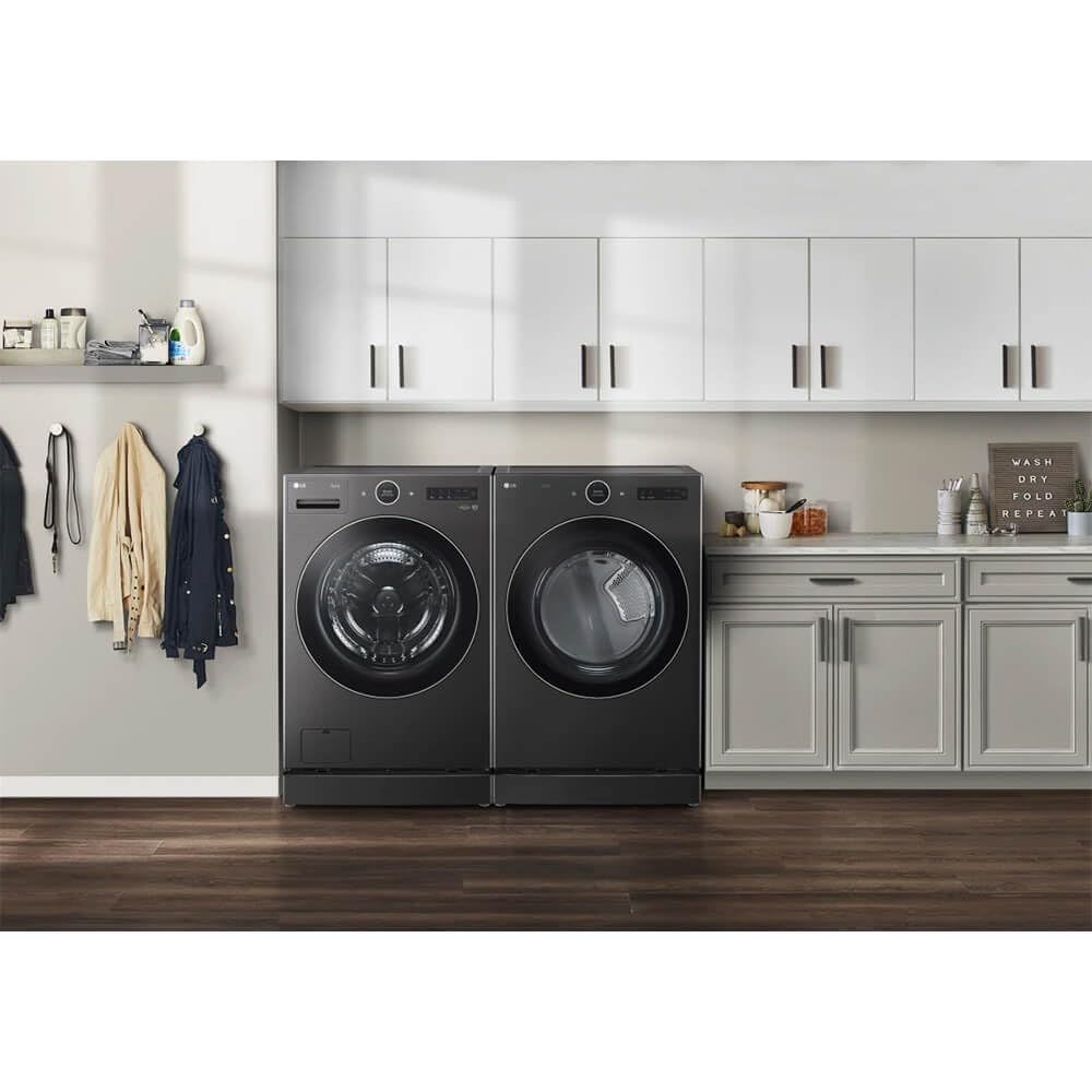 7.4 cu. ft. Vented Stackable Electric Dryer in Black Steel Y40448
