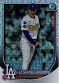 2025 Bowman Chrome Yoshinobu Yamamoto Mega Box Mojo Refractor Baseball Trading Card #76 L339