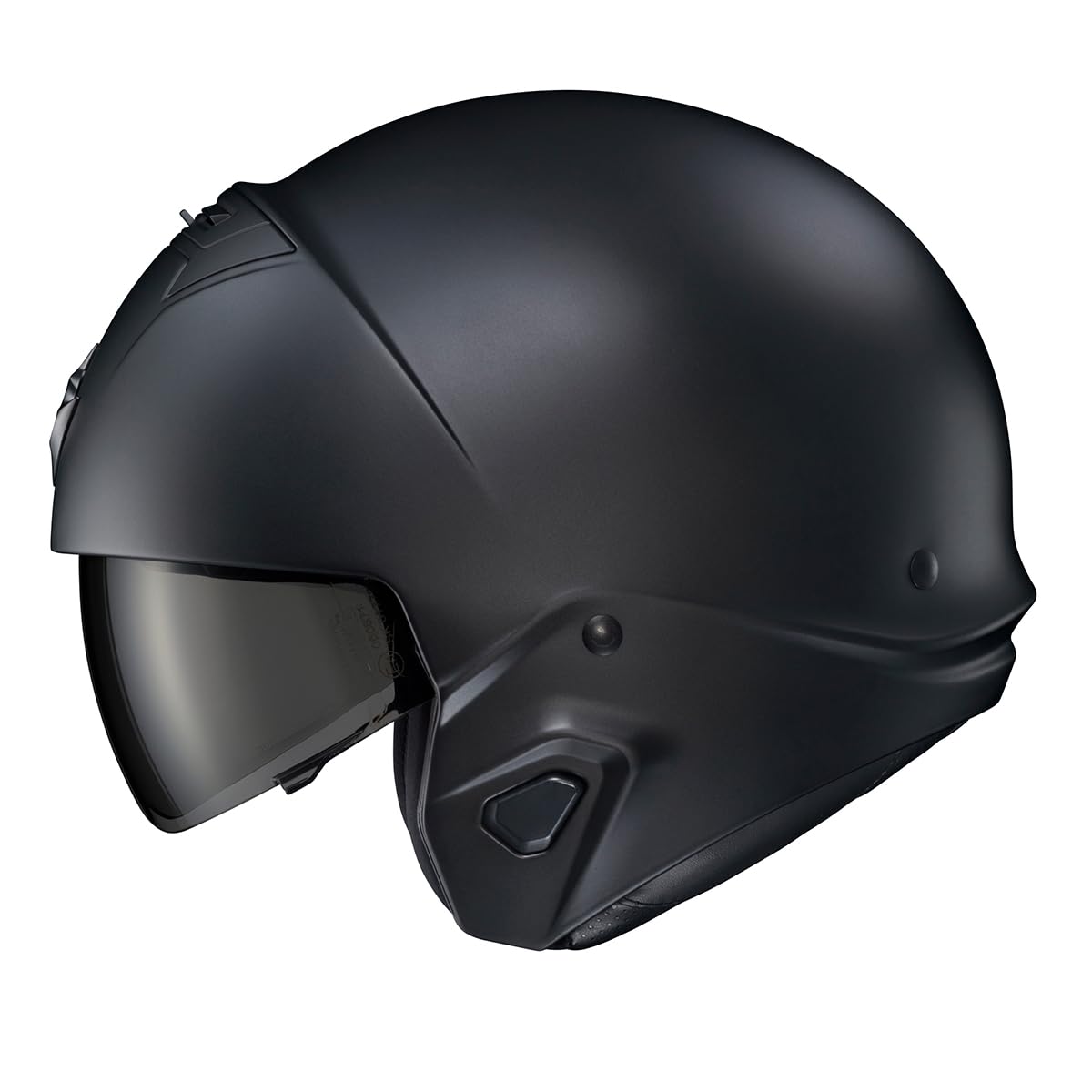 Matte Black Open Face 3/4 Motorcycle Helmet DOT Approved Large T730