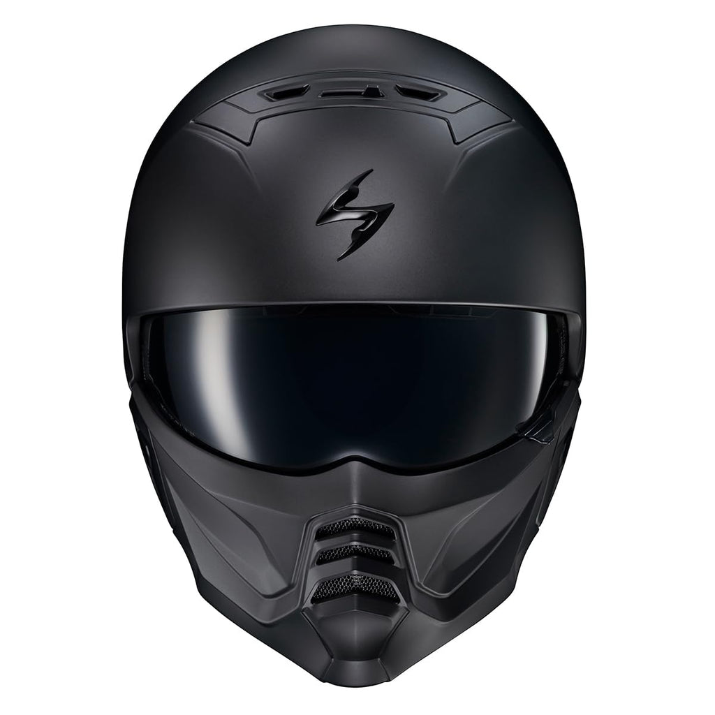 Matte Black Open Face 3/4 Motorcycle Helmet DOT Approved Large T730