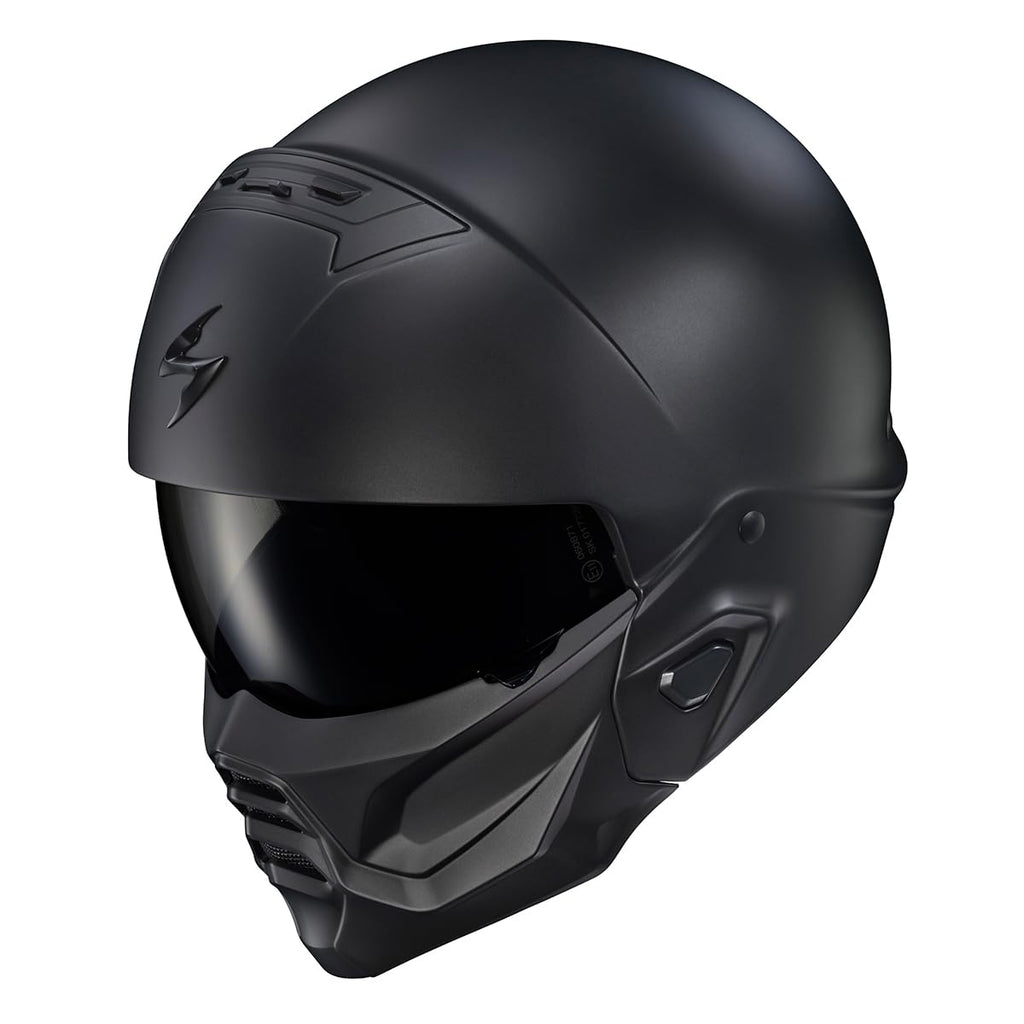 Matte Black Open Face 3/4 Motorcycle Helmet DOT Approved Large T730