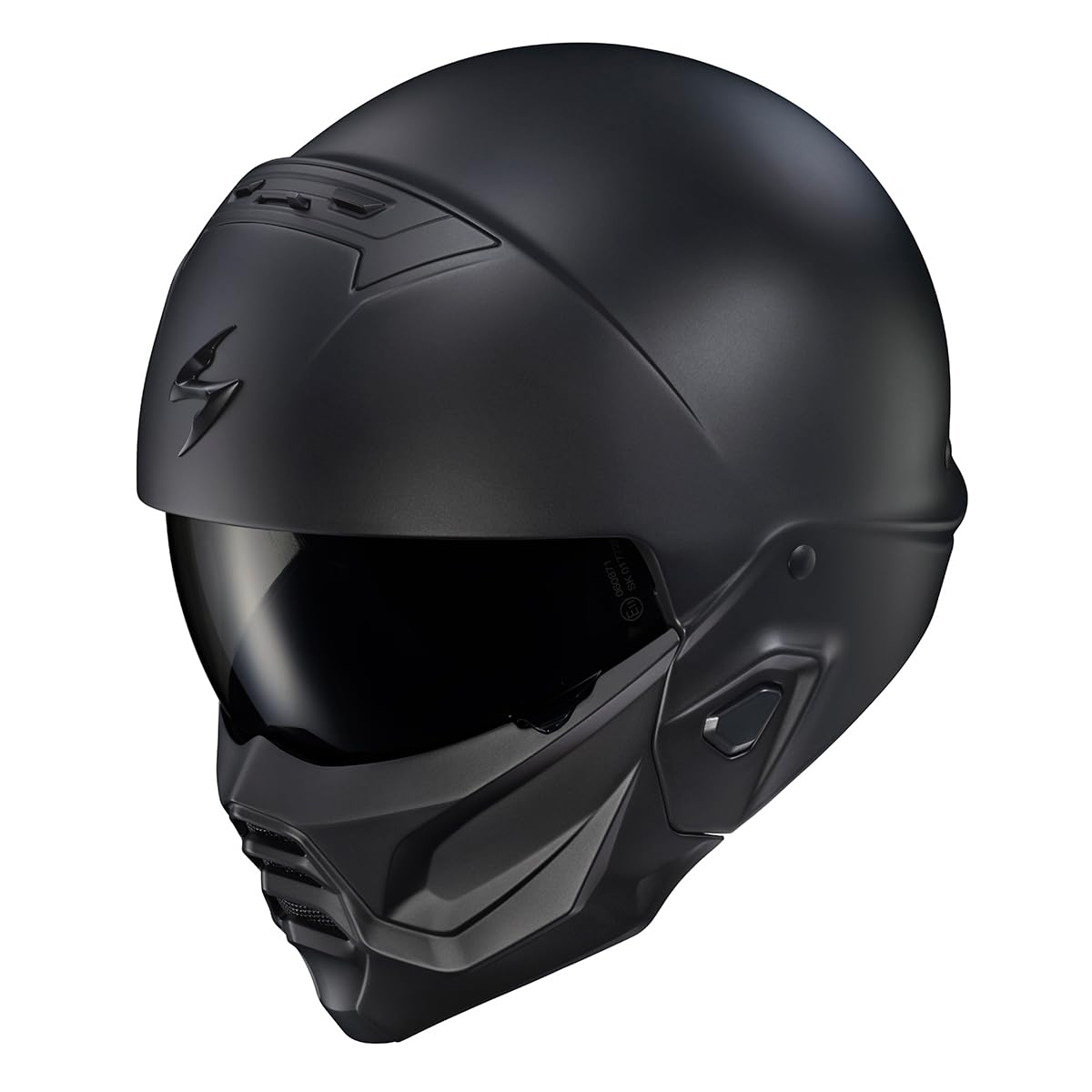 Matte Black Open Face 3/4 Motorcycle Helmet DOT Approved Large T730