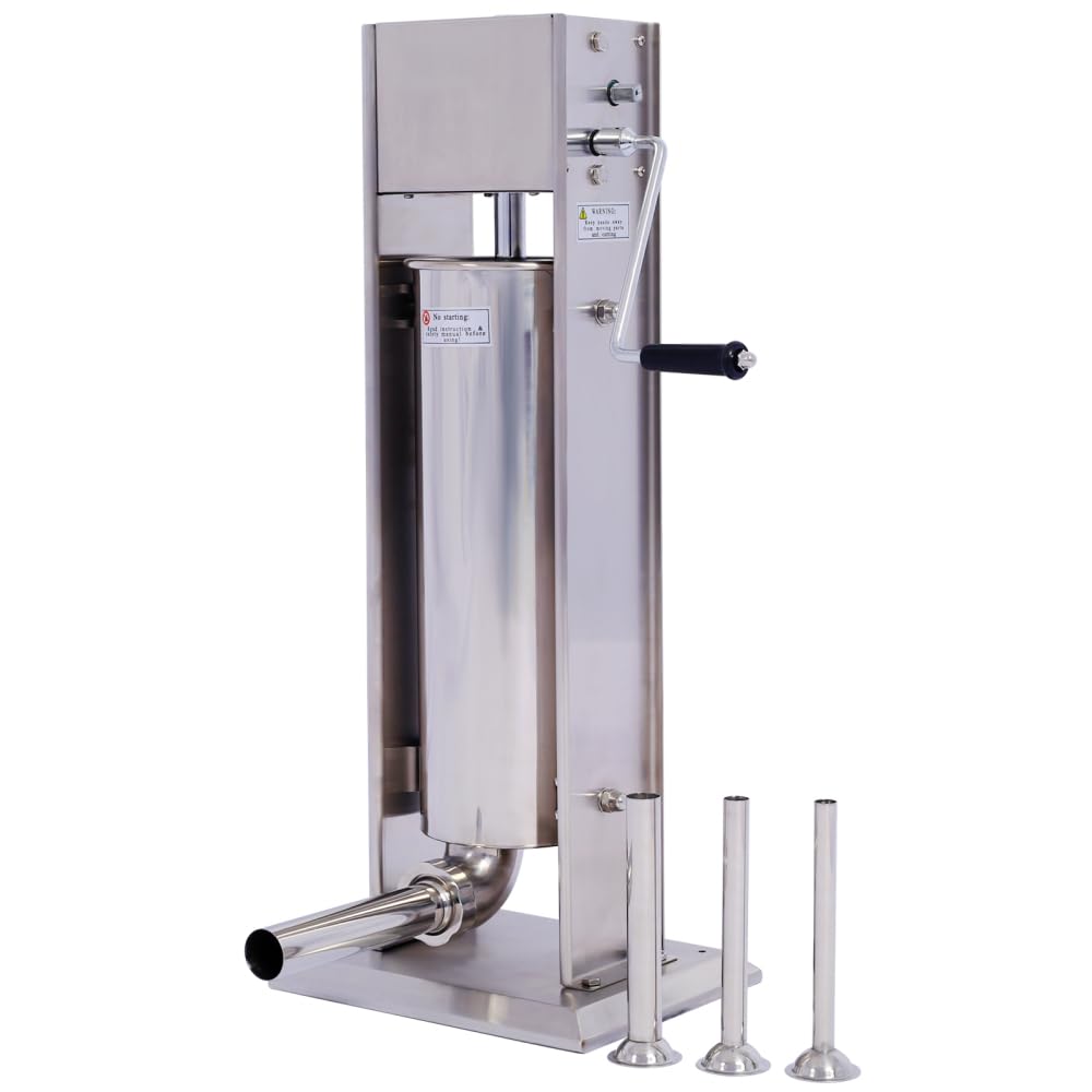 Stainless Steel Vertical Sausage Stuffer with 4 Stuffing Tubes R786704