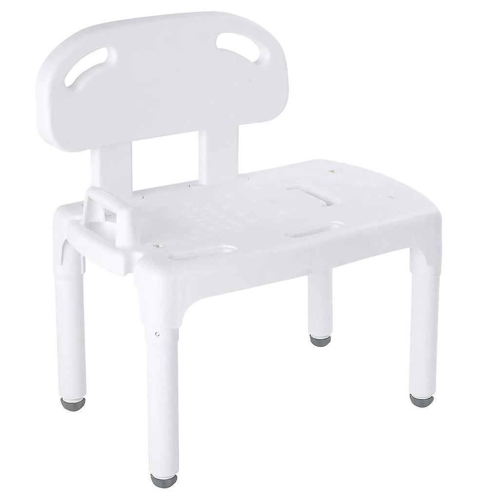 Bath Transfer Bench with Backrest and Adjustable Legs Y50055