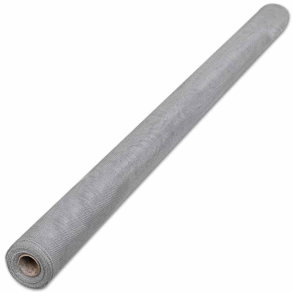 Aluminum Mesh Screen 39.4x196.9 Inches Silver S533311