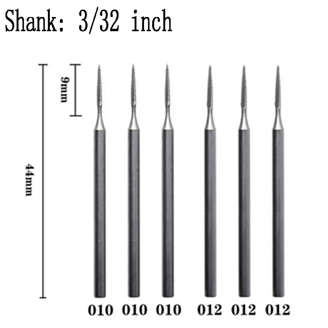 3/32'' Shank Cone Cross Cut Burr H9981
