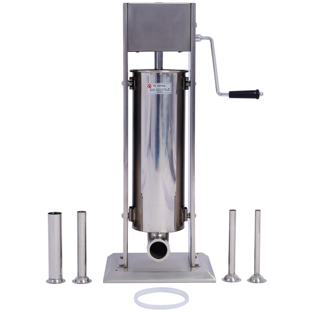 Stainless Steel Vertical Sausage Stuffer with 4 Stuffing Tubes R786704