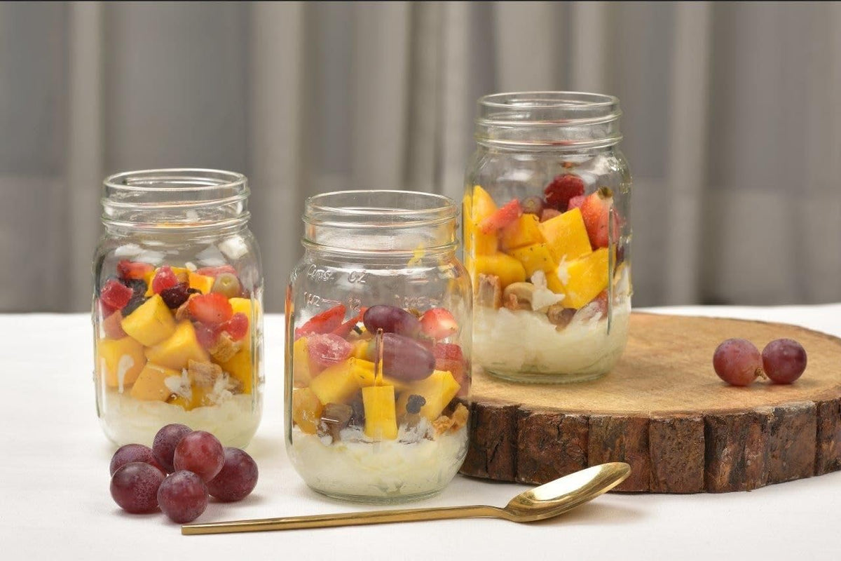 16 oz Regular Mouth Mason Jars with Lids & Rings H658