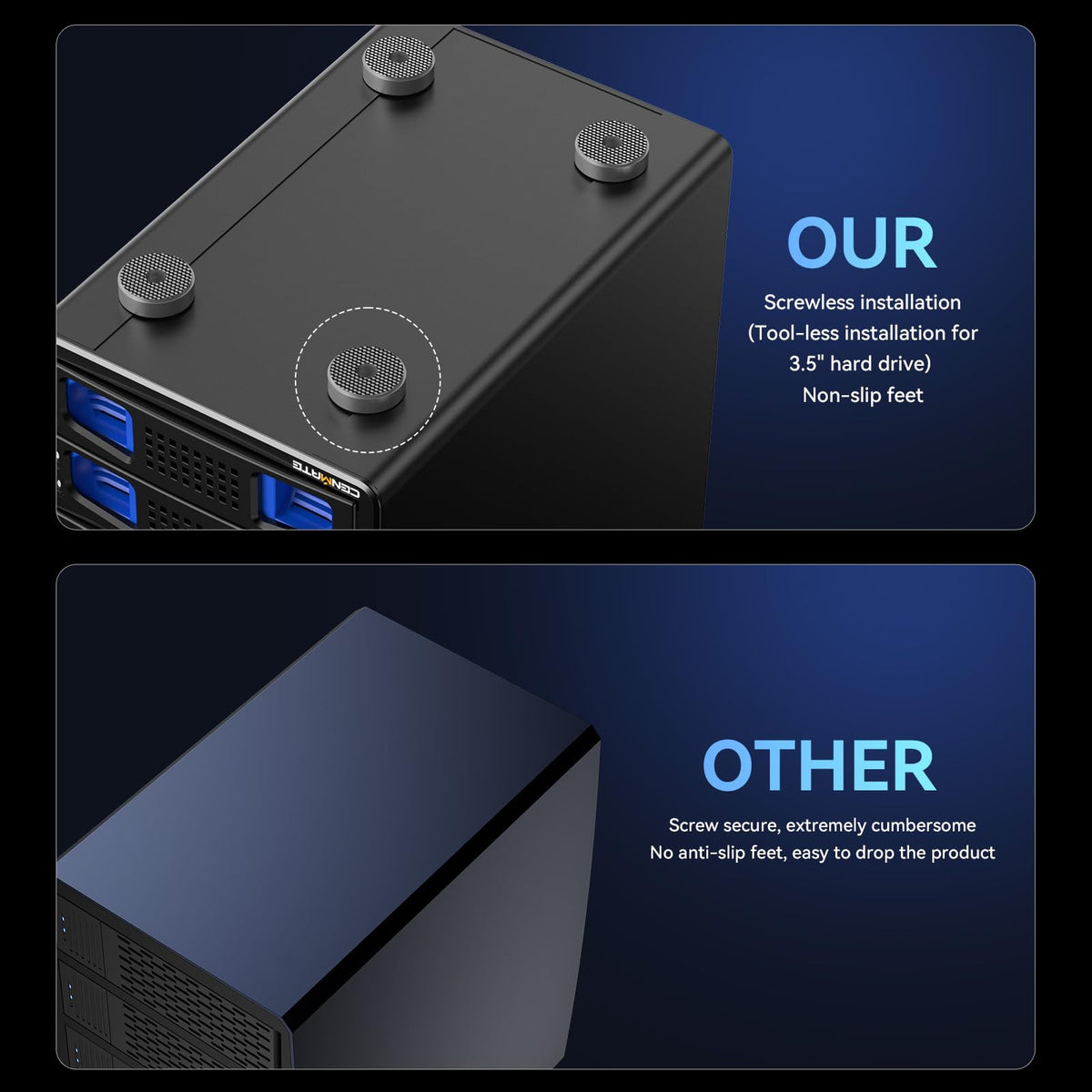 Aluminum 8 Bay Hard Drive Enclosure with Cooling Fan X302