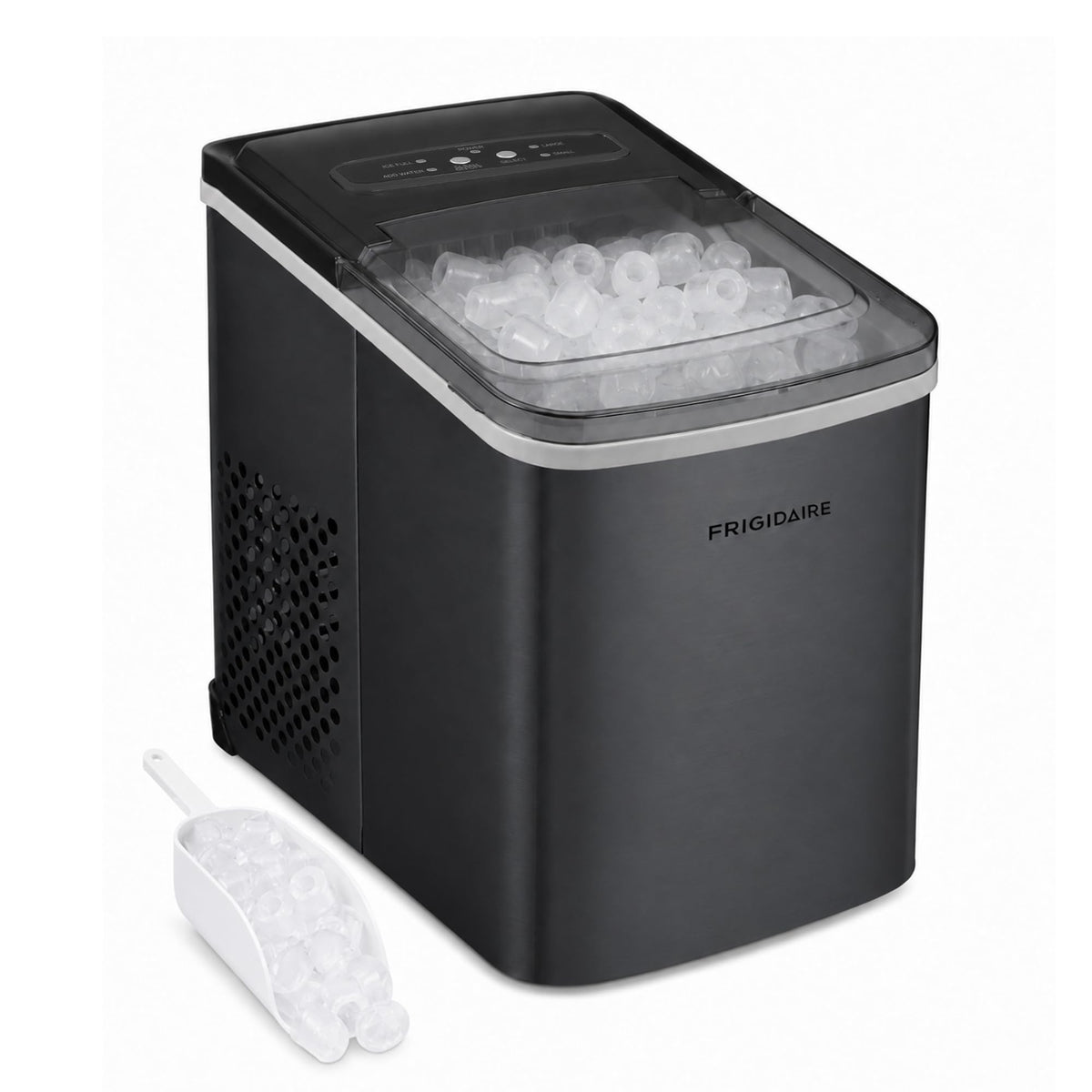 Portable 26 lb per Day Bullet Ice Maker Machine Black Stainless Steel B865146