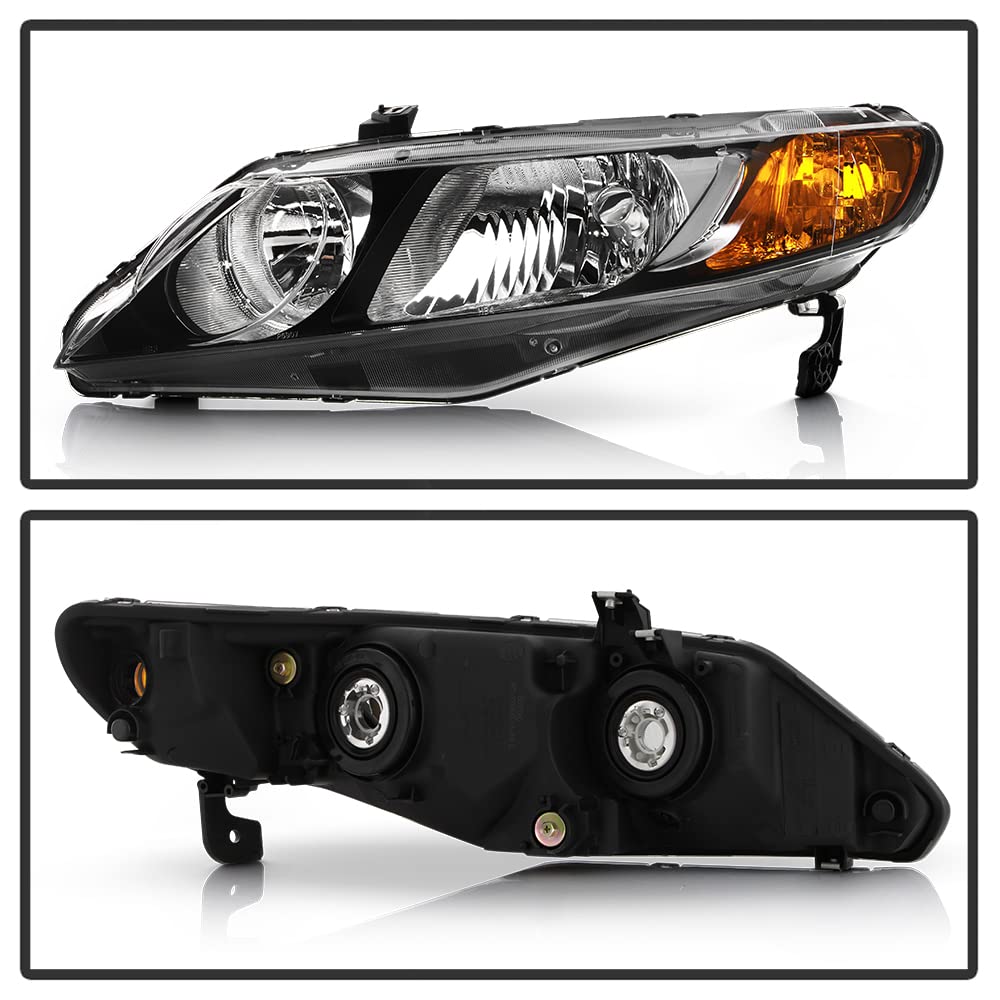 Black Factory Style Headlights Headlamps Left+Right L96477
