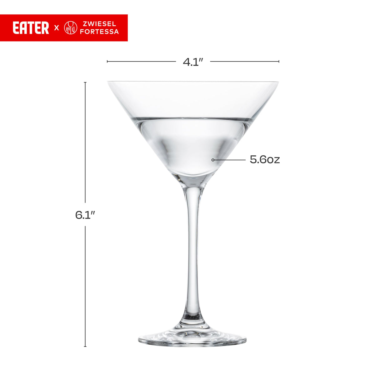 Clear 6 Ounce Martini Glass Set of 6 R30200
