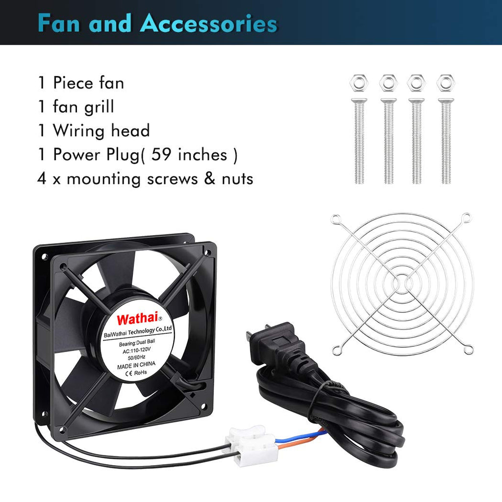 120mm AC Axial Exhaust Fan Dual Ball W488292