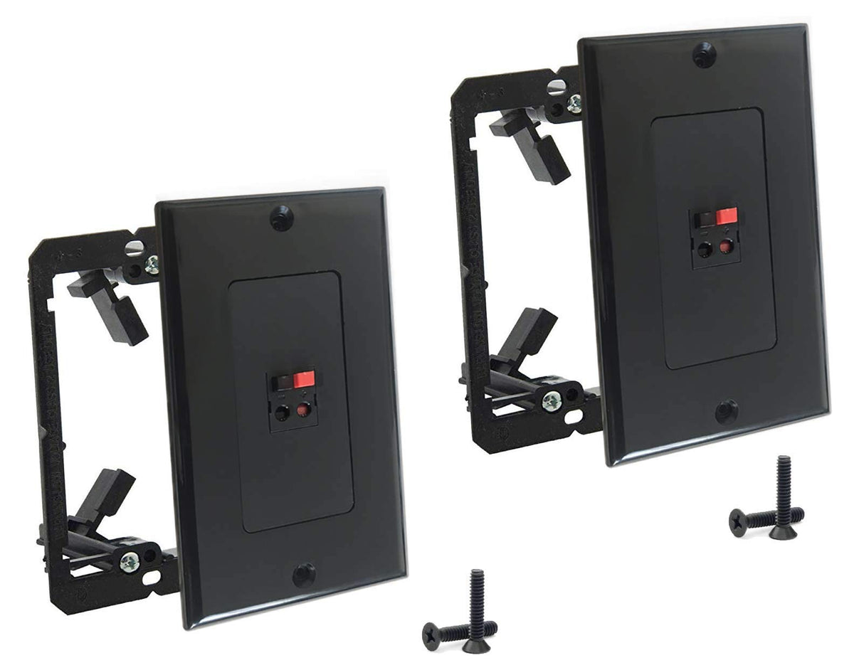 1 Speaker Wall Plate 2 Pack Black Z481501
