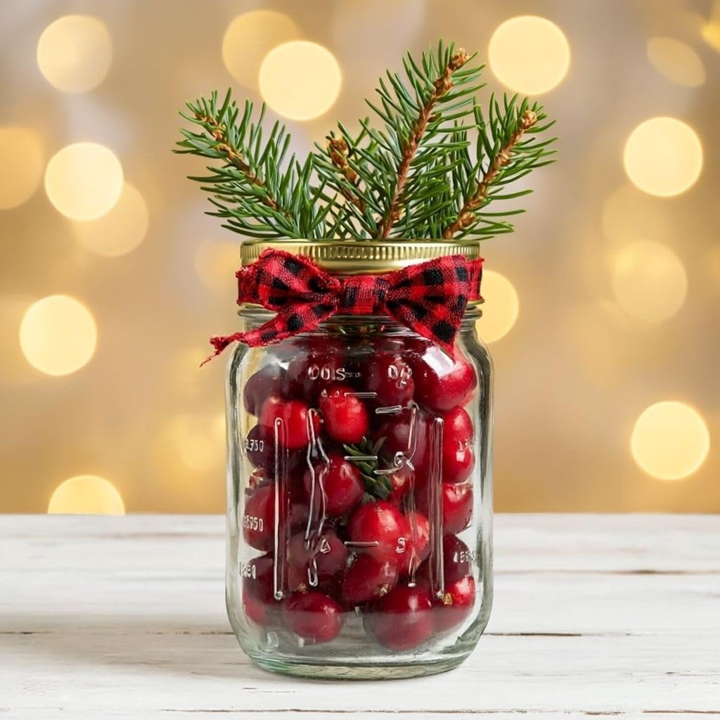 16 oz Regular Mouth Mason Jars with Lids & Rings H658