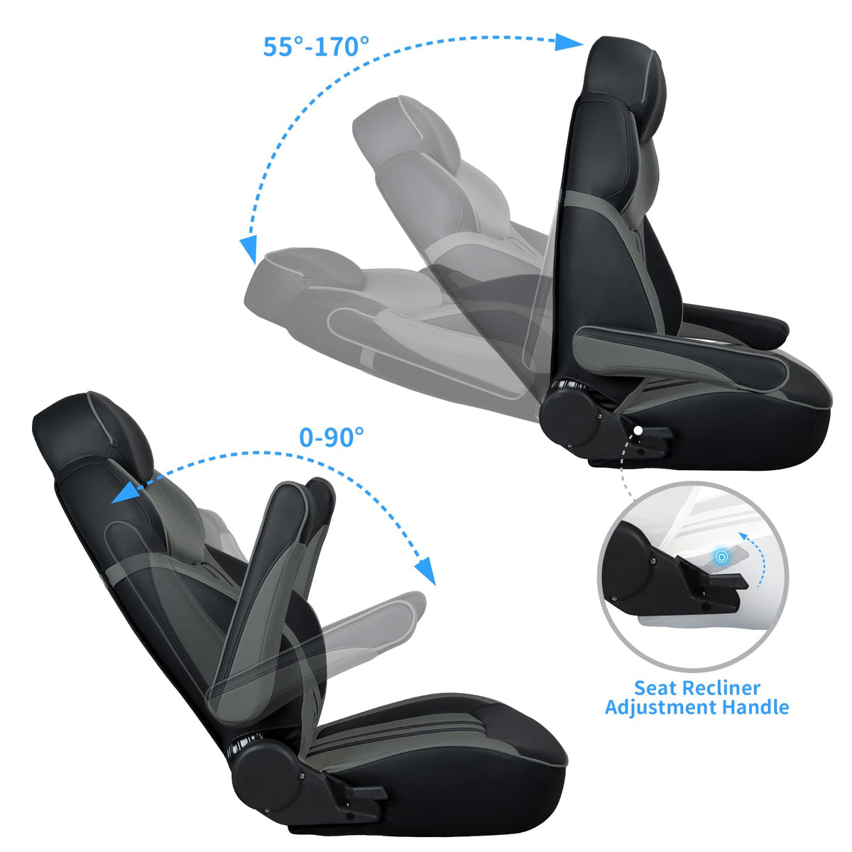 Luxury Pontoon Captains Chair Boat Seat R6355