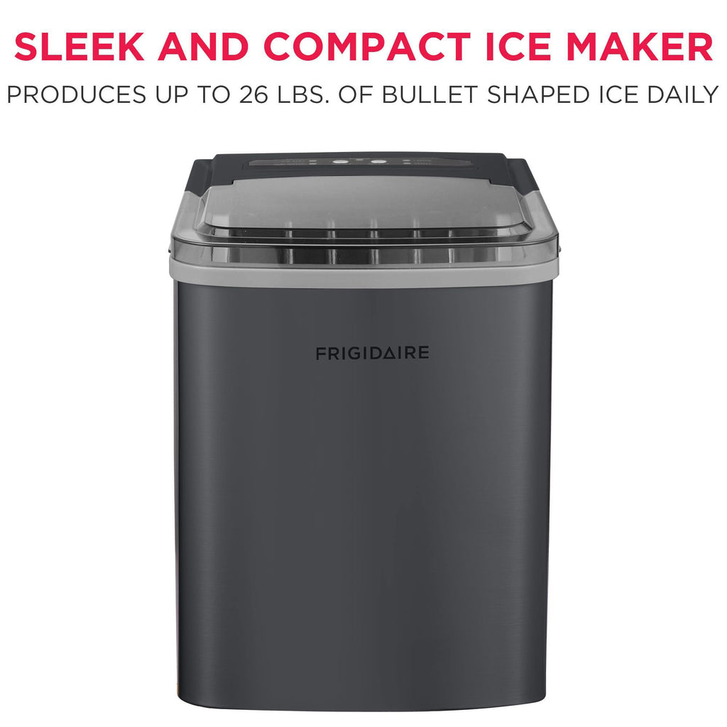 Portable 26 lb per Day Bullet Ice Maker Machine Black Stainless Steel B865146