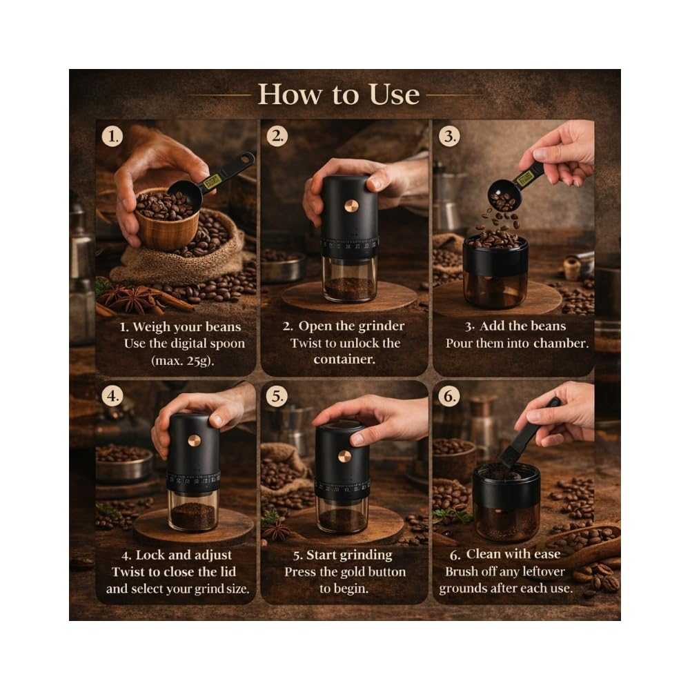 Electric Burr Coffee Grinder with 40 Grind Settings D4884
