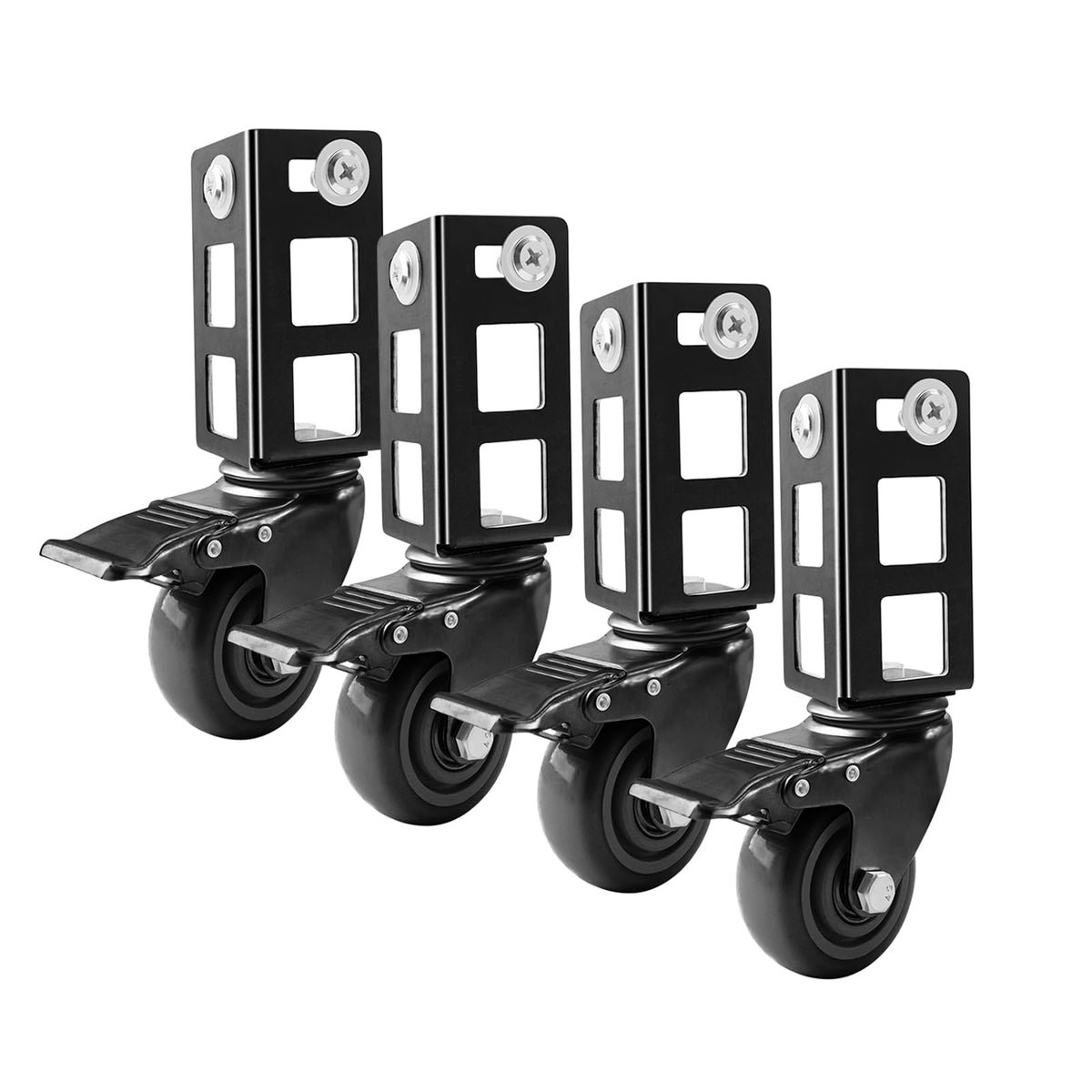3" Heavy Duty Locking Caster Wheels 4PCS Black E892634