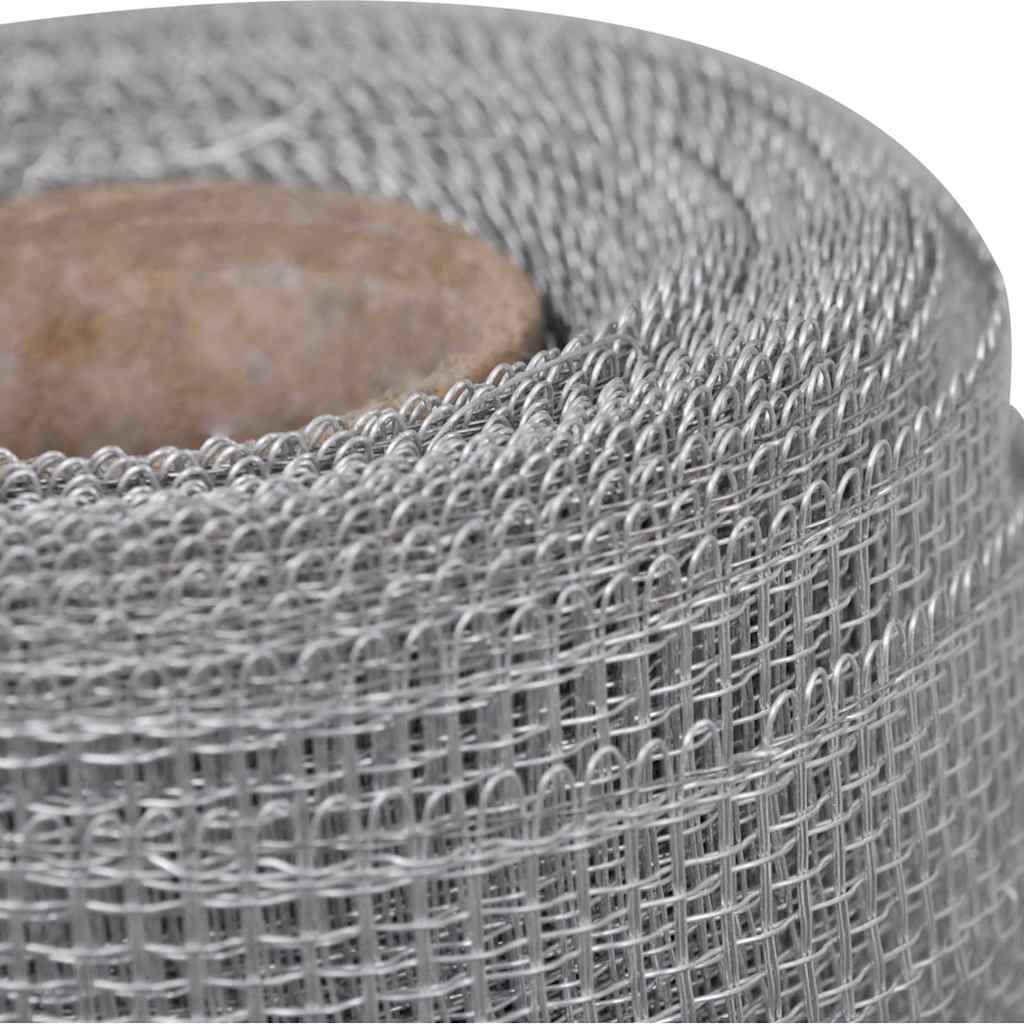 Aluminum Mesh Screen 39.4x196.9 Inches Silver S533311