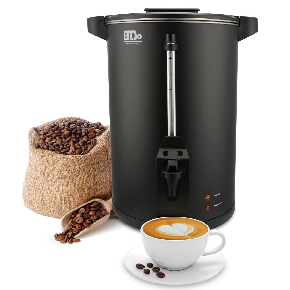 30-Cup 6L Stainless Steel Commercial Coffee Urn S1143
