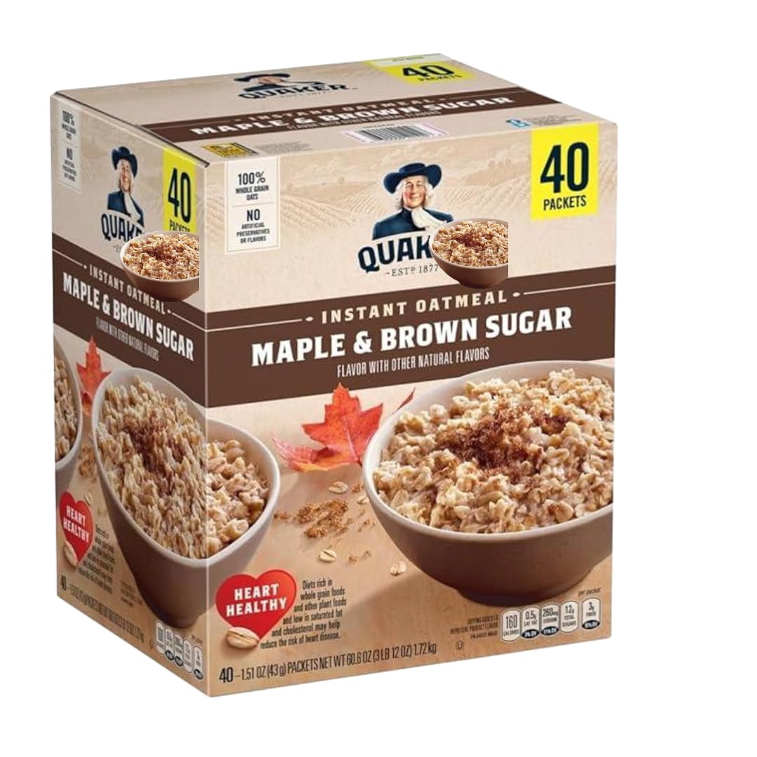 Maple Brown Sugar Instant Oatmeal 40 Count D5886