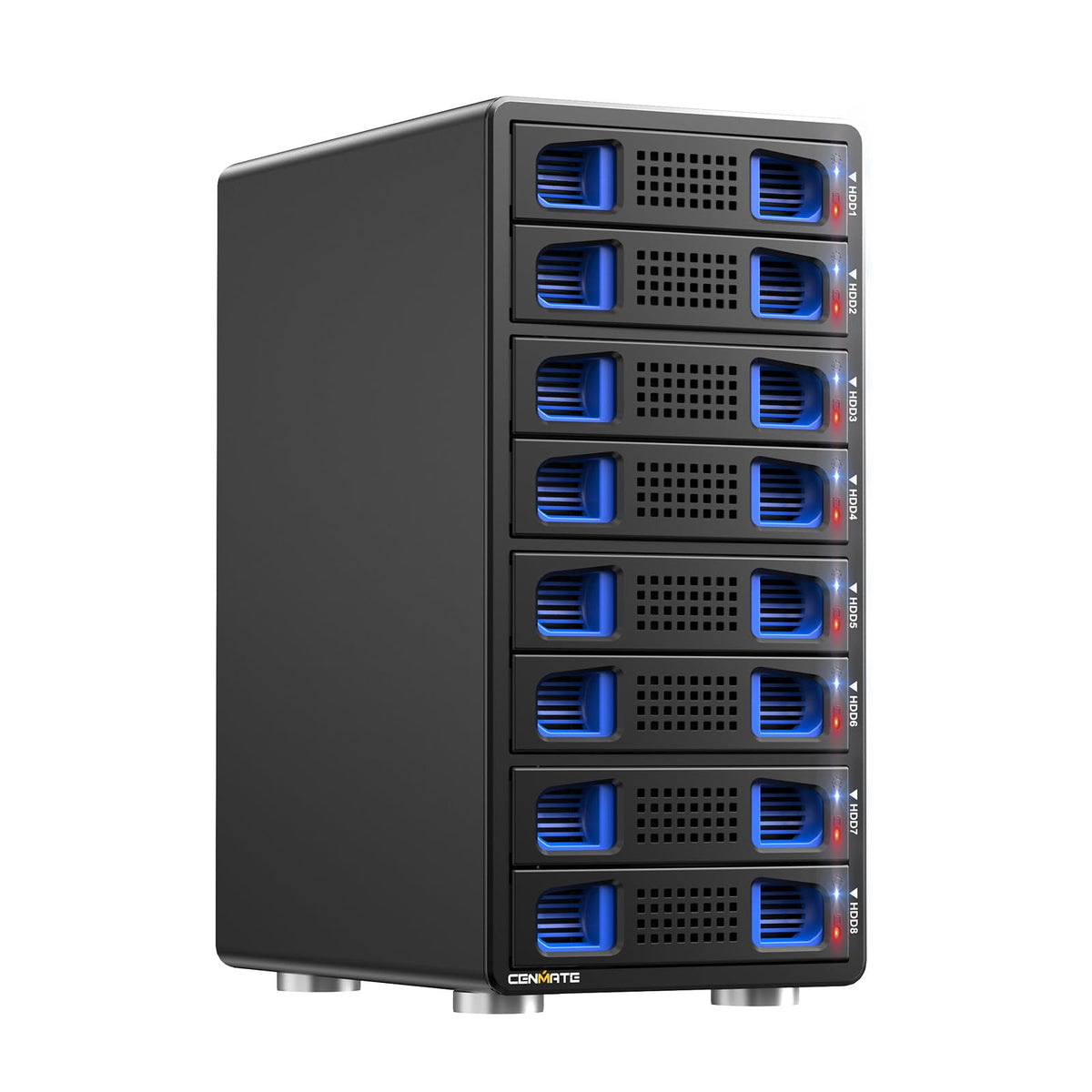 Aluminum 8 Bay Hard Drive Enclosure with Cooling Fan X302