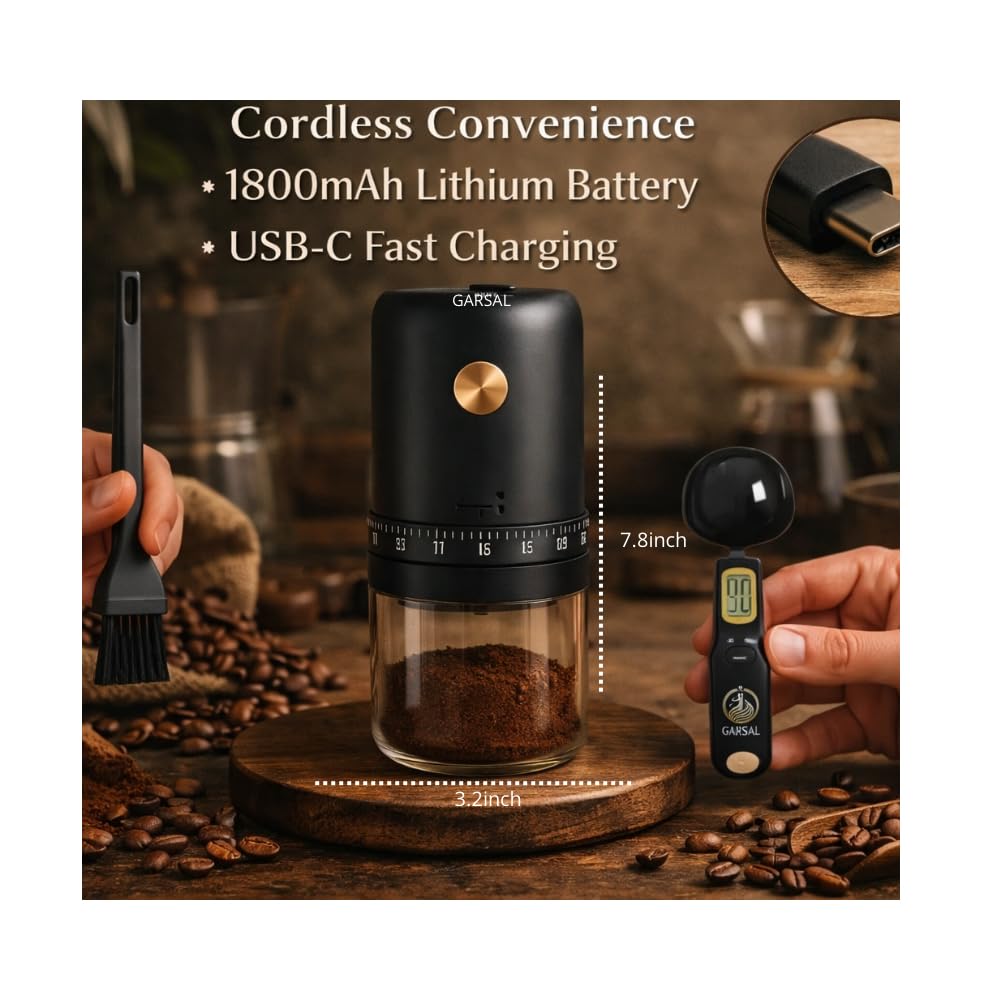 Electric Burr Coffee Grinder with 40 Grind Settings D4884