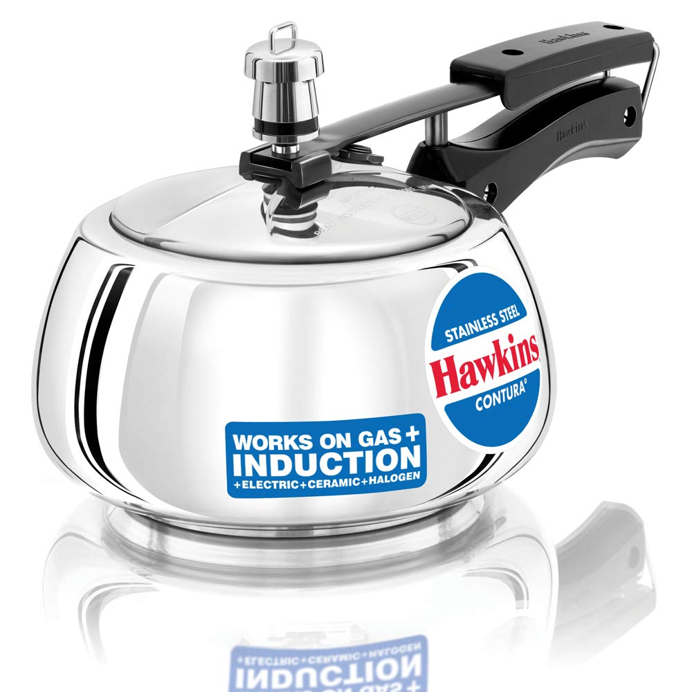 Stainless Steel Pressure Cooker, 2 Liter, Silver K618755