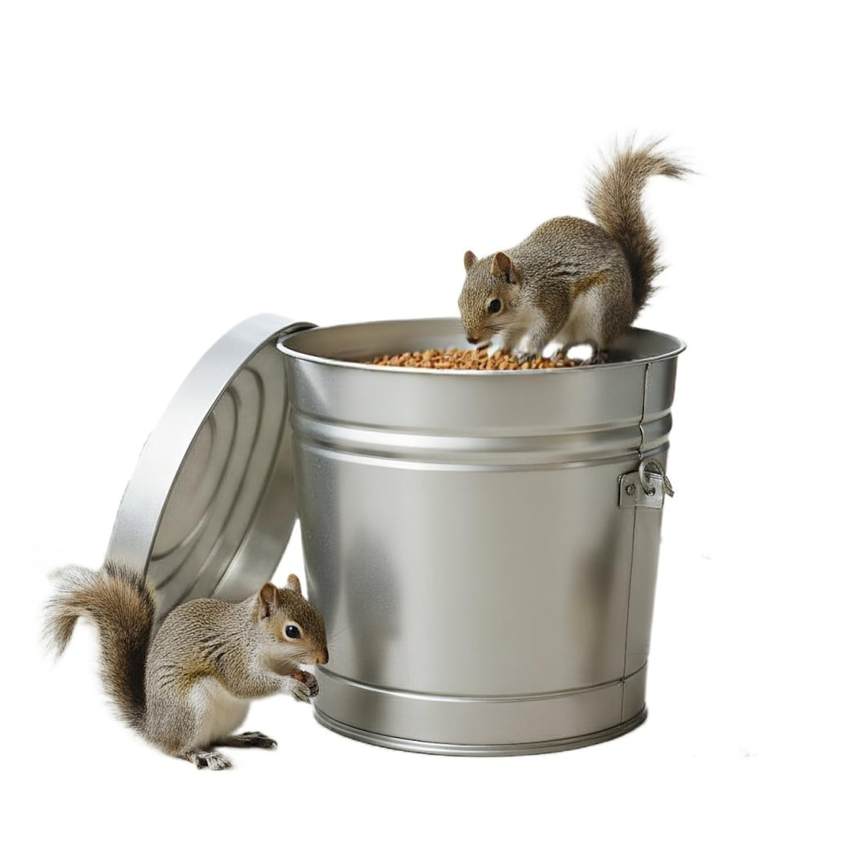 6-Gallon Galvanized Steel Storage Can with Lid K63300