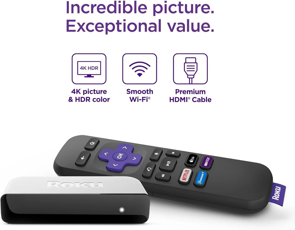 4K HDR Streaming Media Player with HDMI Cable E865297