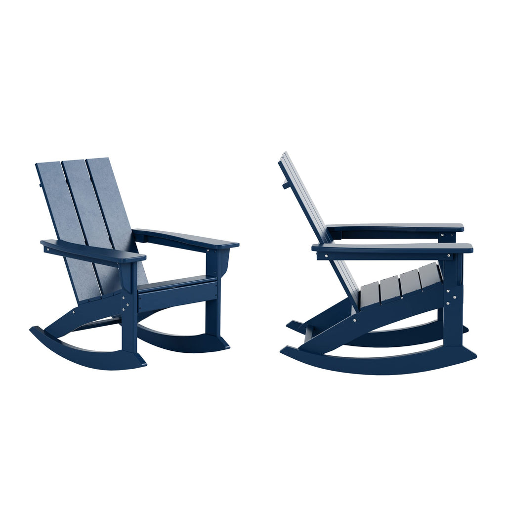 Navy Blue Poly Adirondack Chair Set of 2 T2840