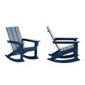 Navy Blue Poly Adirondack Chair Set of 2 T2840