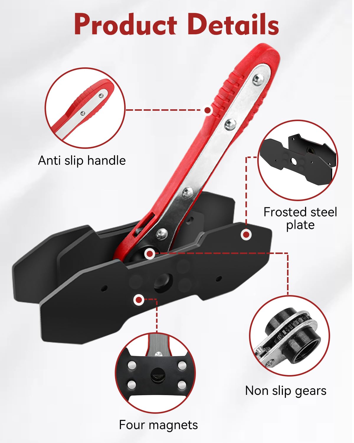 Brake Caliper Compression Tool with 2PCS Large Plates and 4 Hanger Hooks J4039