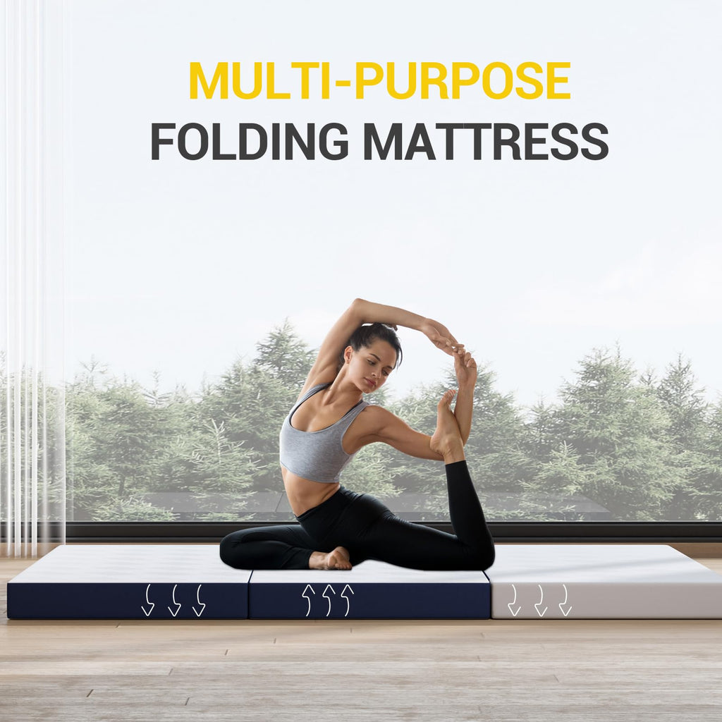 Foldable Memory Foam Mattress Topper Twin 4 Inch F148734