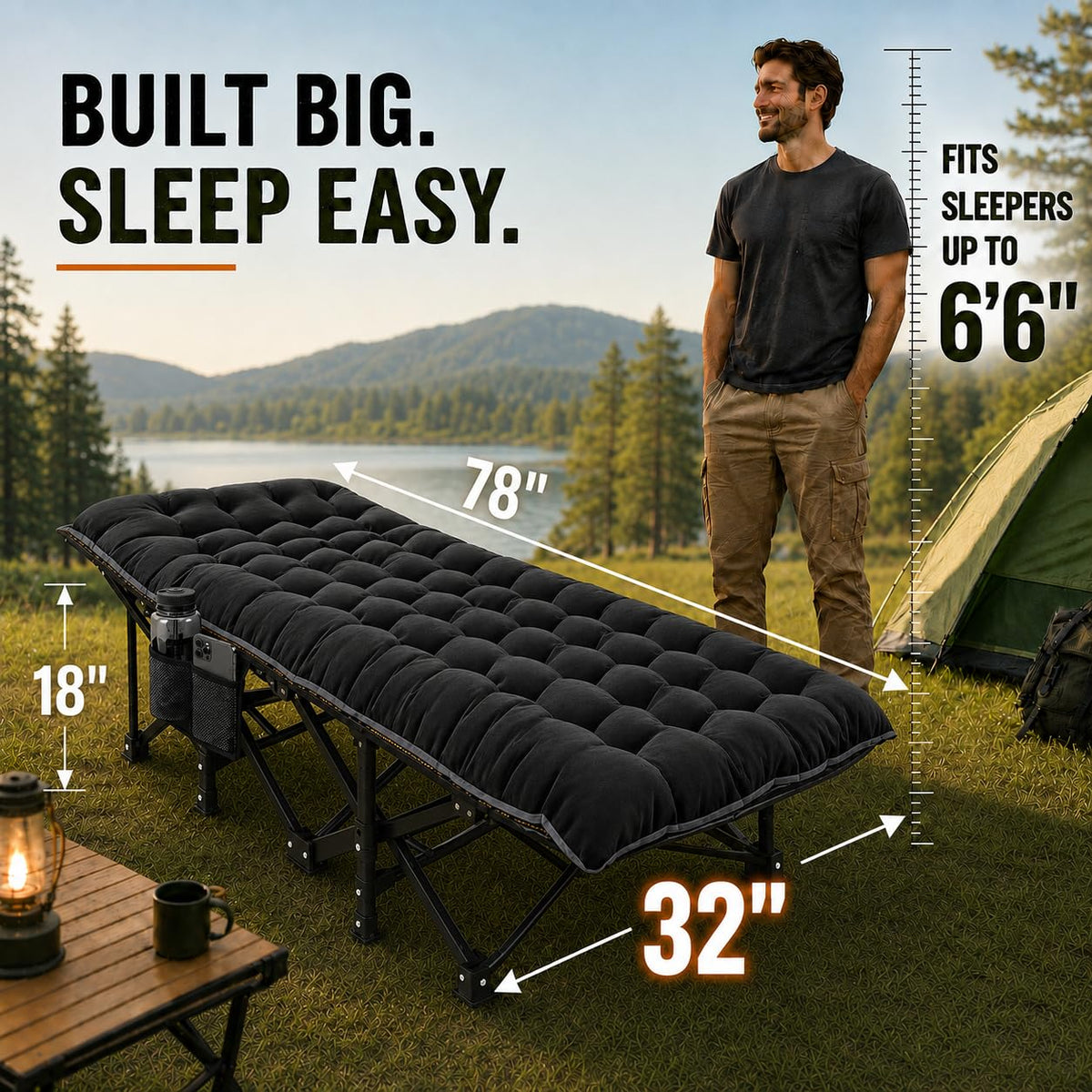 32'' XXL Oversized Camping Cot S447021