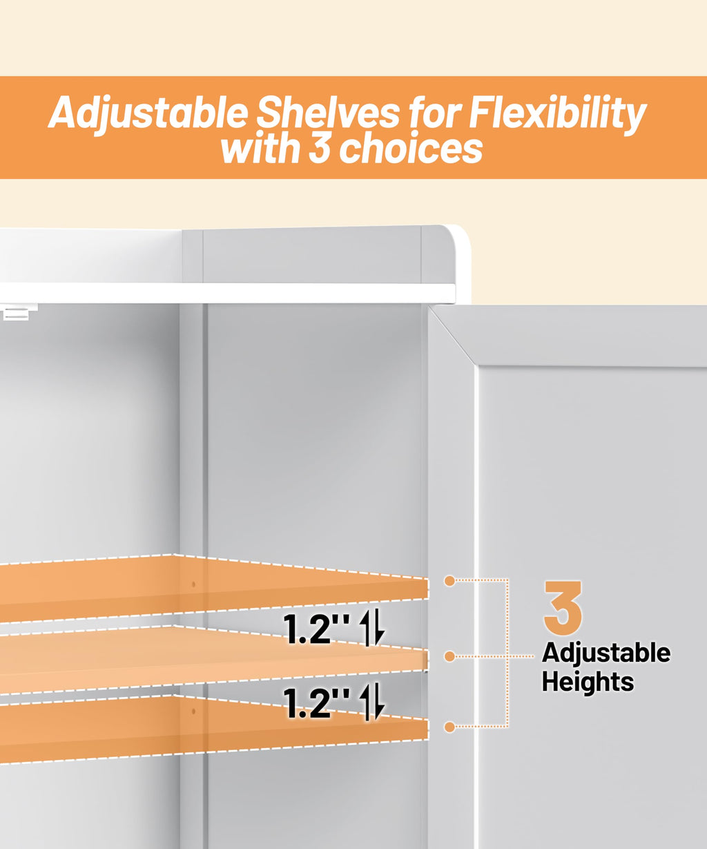 60.2''H Tall Bathroom Storage Cabinet with 6 Door N50340