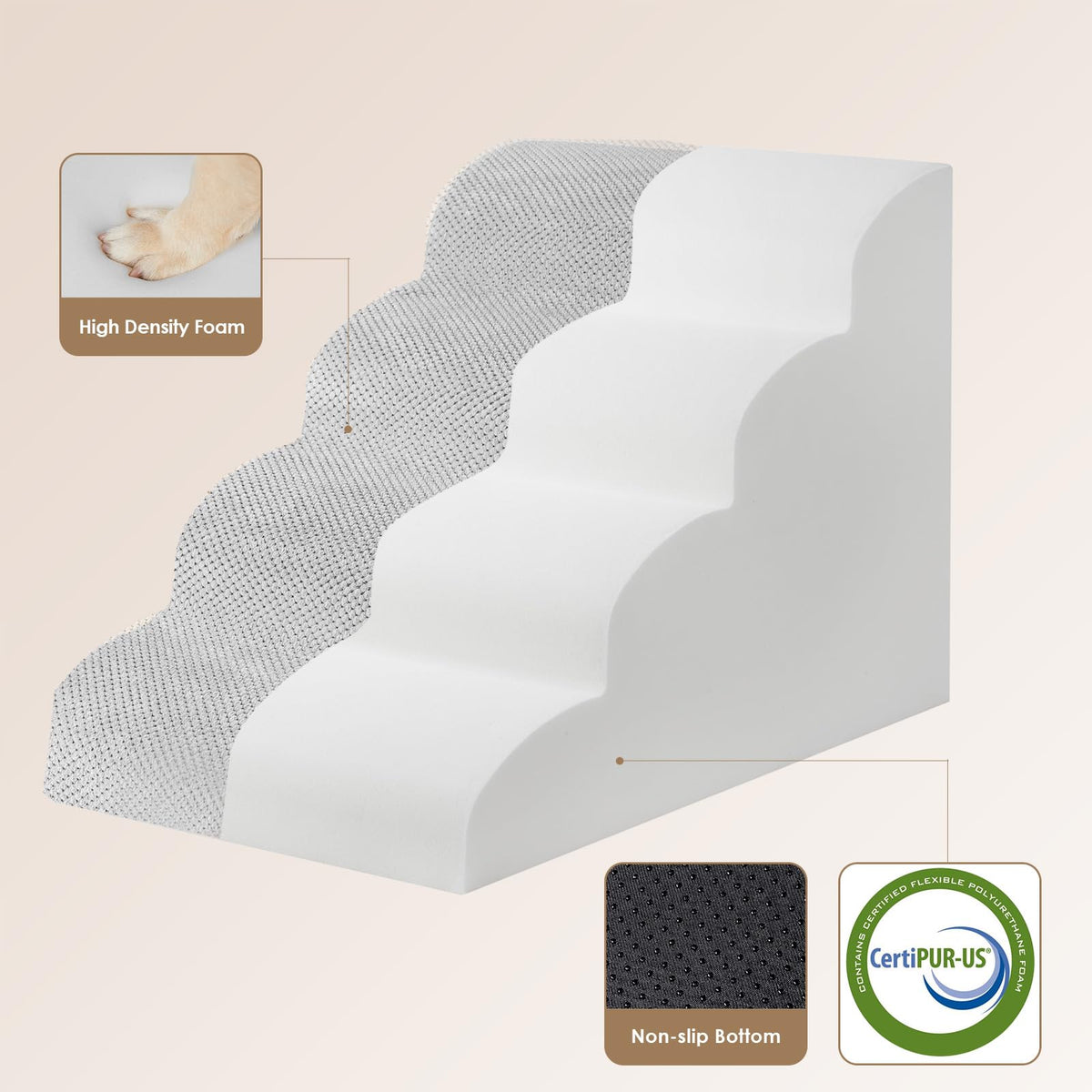 Curved Dog Stairs Ramp 4-Step T886966