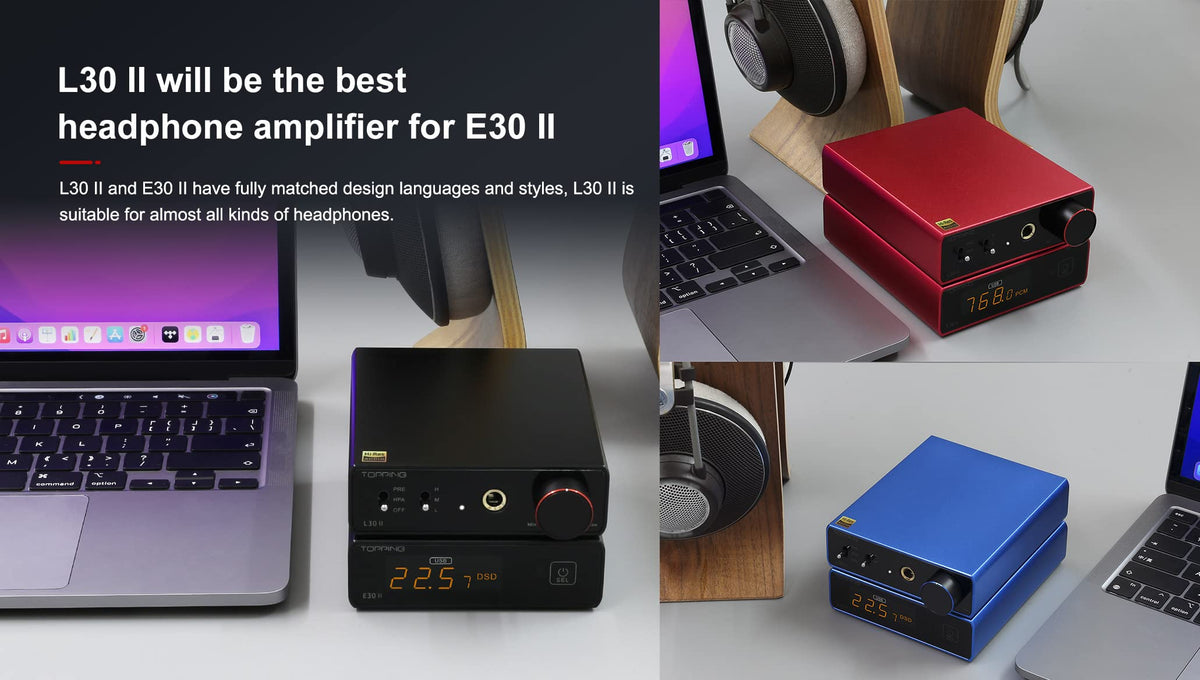 Topping E30 II DAC Preamp Audio Decoder + Topping L30II NFCA Linear Headphone Amp I464029