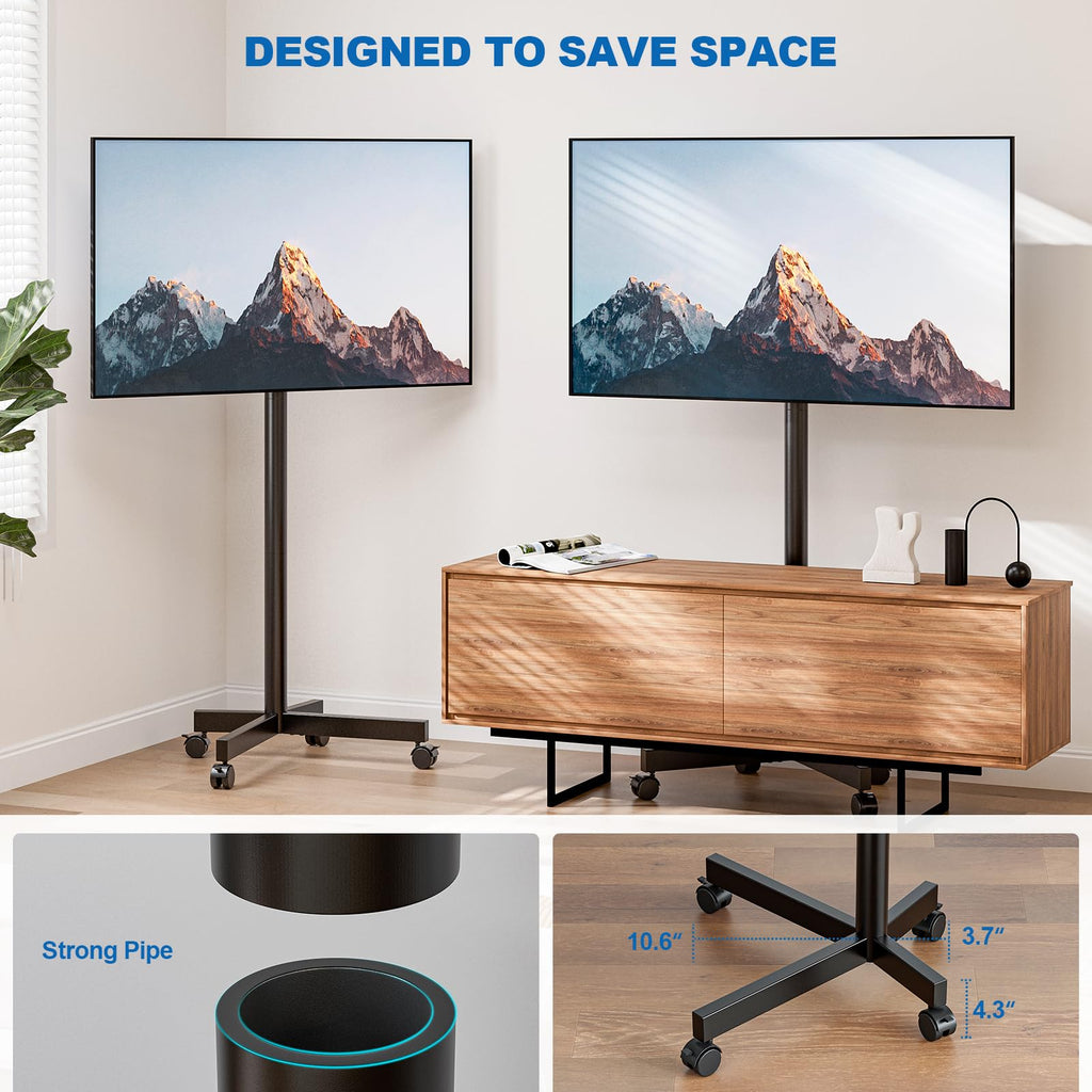 Mobile TV Cart Rolling TV Stand for 23-65 Inch TVs B82966