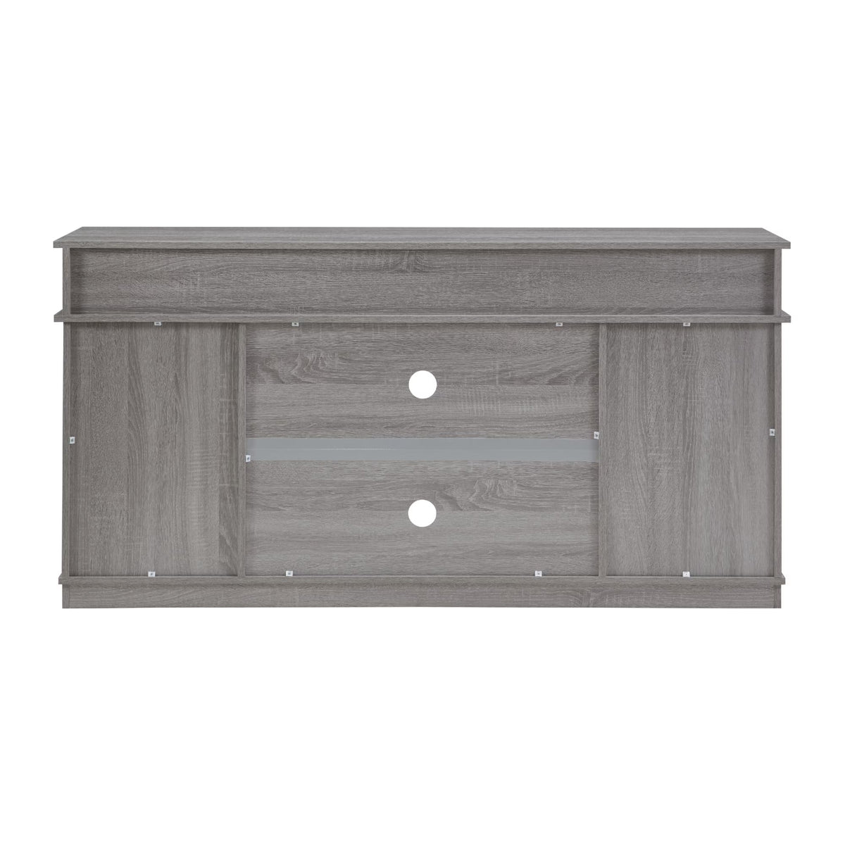 Grey Wood TV Stand with Sliding Barn Door K700