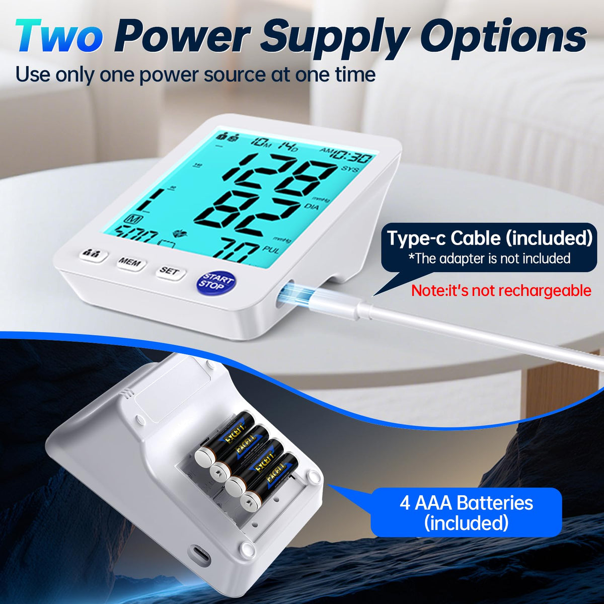 Electronic Blood Pressure Monitor 3 Size Cuffs N35121