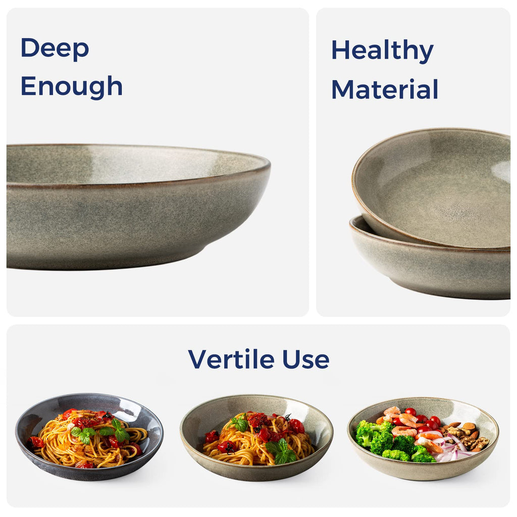 Ceramic Pasta Bowls Set of 4 B9025