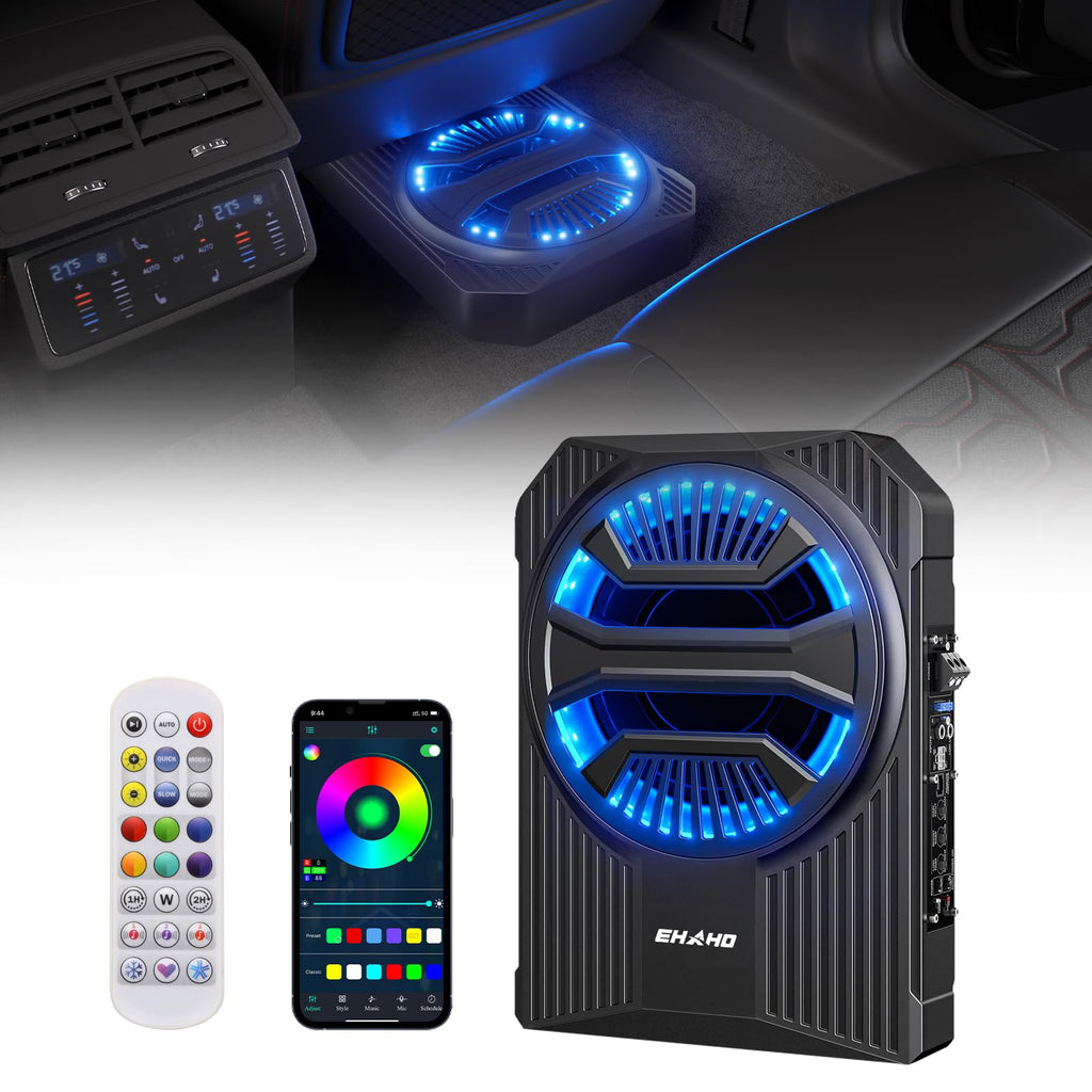 10" 2000W Underseat Car Subwoofer with RGB Lights L176577