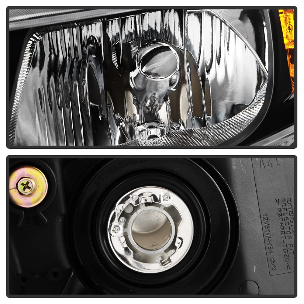 Black Factory Style Headlights Headlamps Left+Right L96477