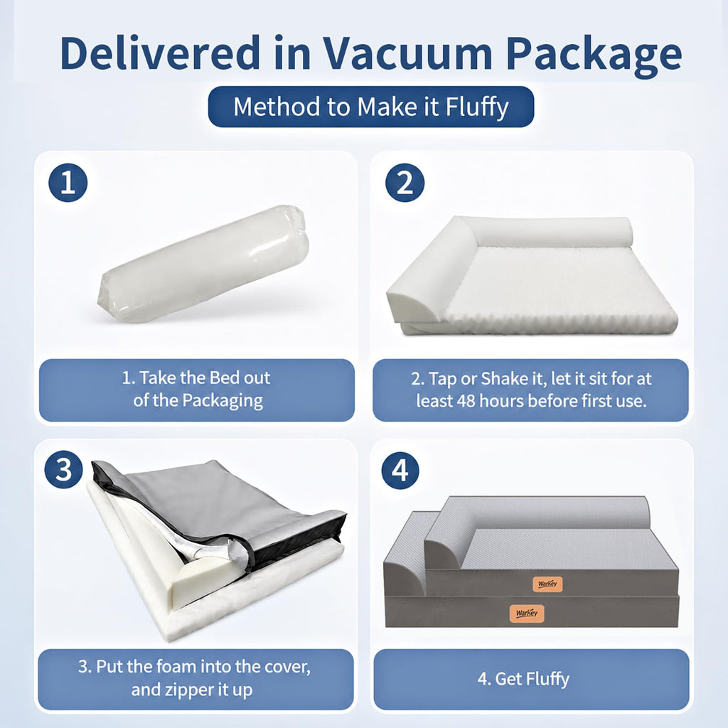Cooling Orthopedic Memory Foam Dog Bed with Washable Cover G44800