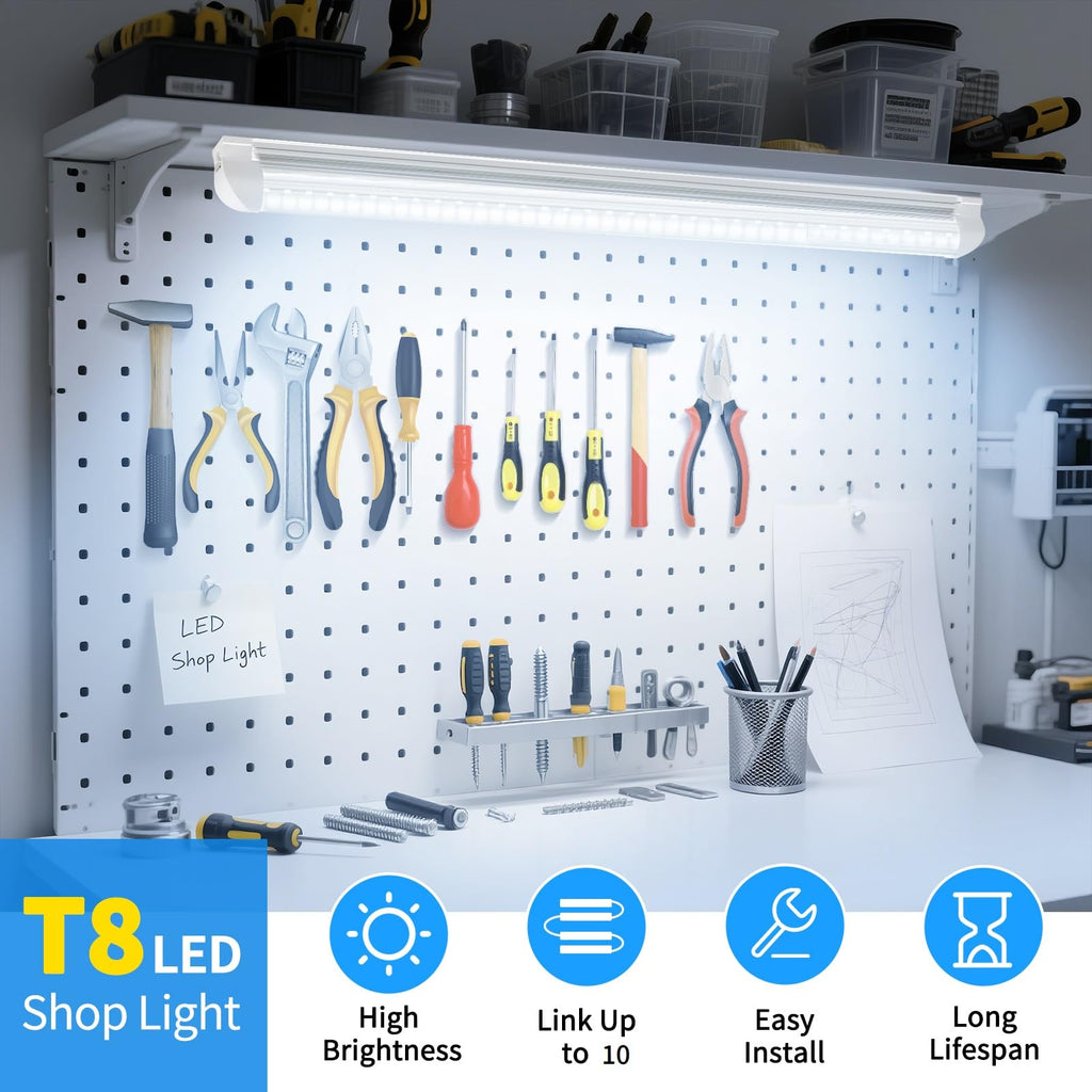 2FT 25W 3750LM 6500K Linkable LED Shop Light Y803