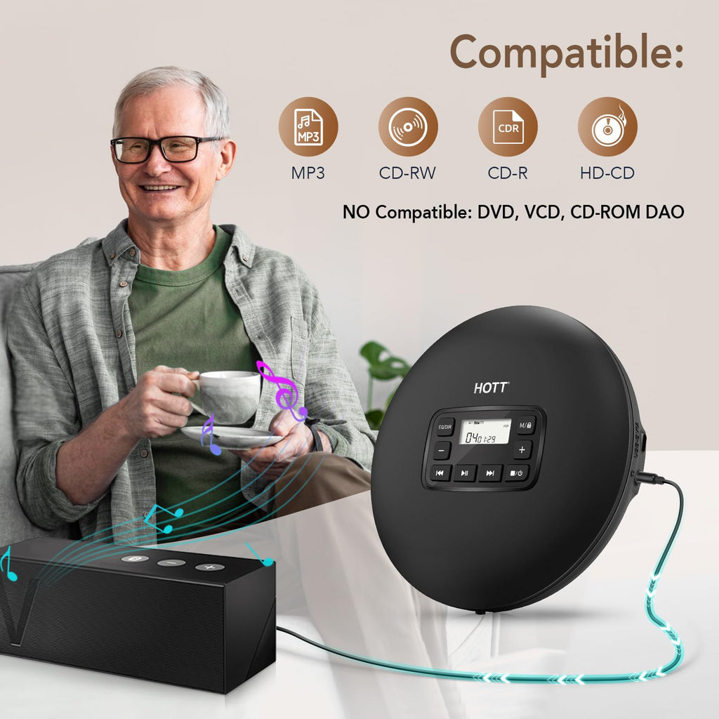 Portable CD Player with Anti-Skip Protection A402540